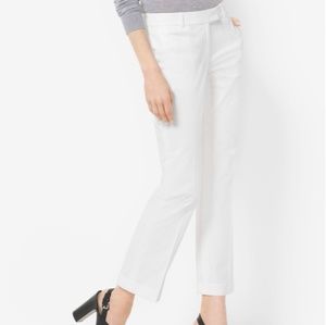 Michael Kors Cropped Cotton-Poplin Trouser 0